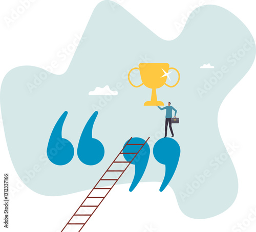 Motivation and inspiration quote to motivate employee to achieve success, personal development coaching,business concept.flat character.