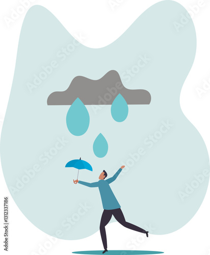 Wrong decision or business mistake causing failure, risk management or unlucky problem and trouble.business concept.flat character.