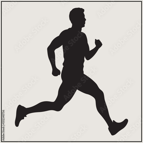 Running man silhouette