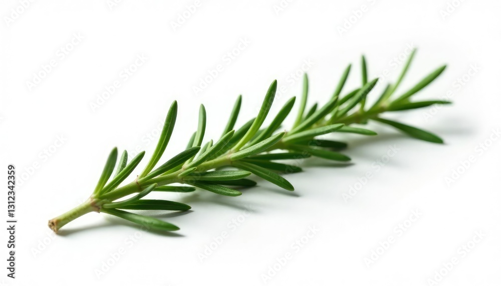Fototapeta premium Sprig of rosemary isolated on white background, plant, texture, white