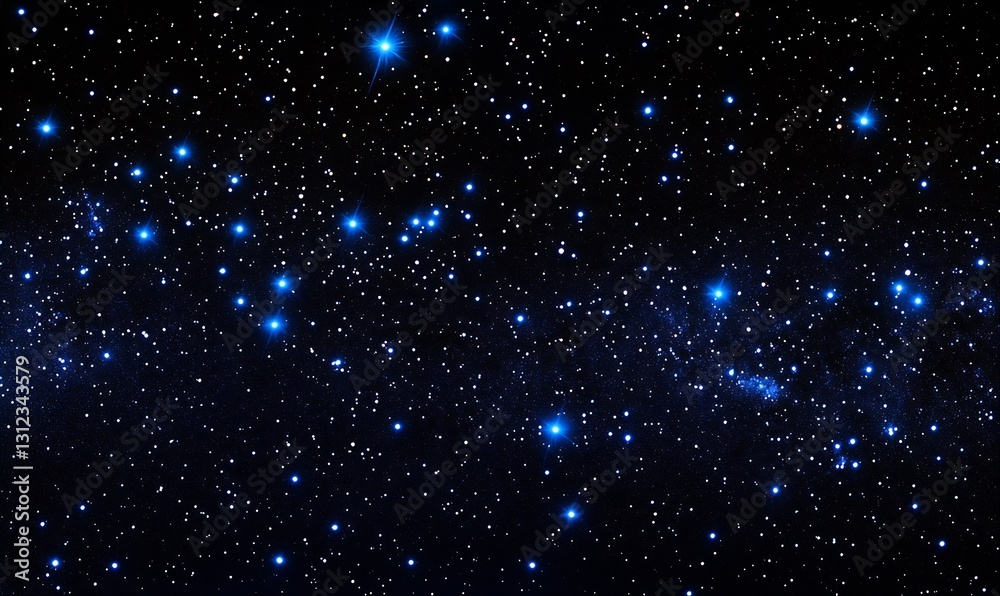 Fototapeta premium Gorgeous night sky revealing a beautiful band of stars and brilliant cosmic formations in a serene cosmic panorama : Generative AI