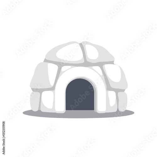 Igloo vector icon, traditional ice house, Arctic shelter symbol