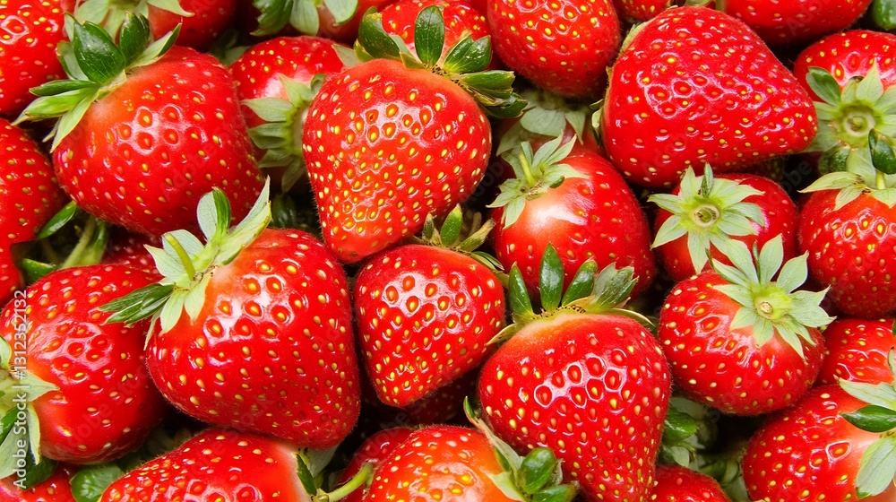 Ripe strawberries piled for market sale, vibrant, juicy, red fruit background. Use recipe, ad Ripe strawberries piled for market sale, vibrant, juicy, red fruit background. Use recipe, ad