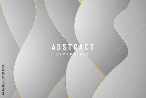 Abstract grey gold wave background design