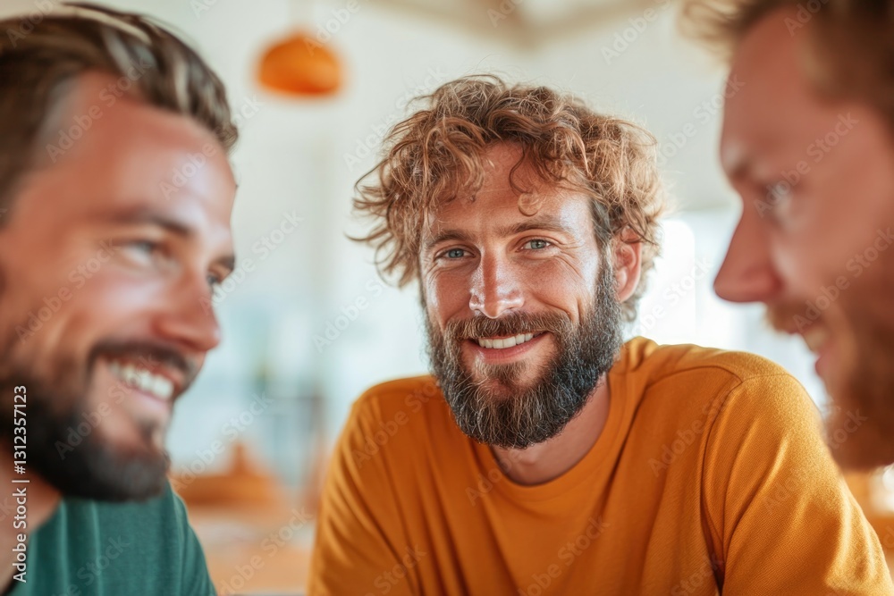 portrait of friends enthusiastically discussing strategy during board game session surrounded by thematic props and portrait of friends enthusiastically discussing strategy during board game session surrounded by thematic props and