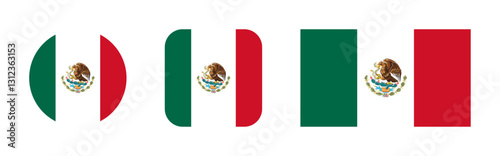Mexico flag icon set