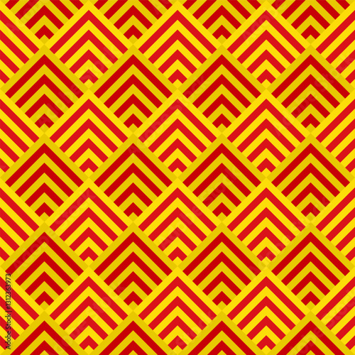 chevron arrow pattern of catalonia flag. geometric background. vector illustration