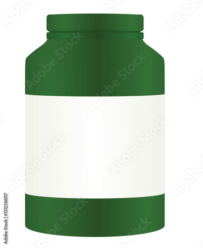 Protein plastic pack. vector illustration