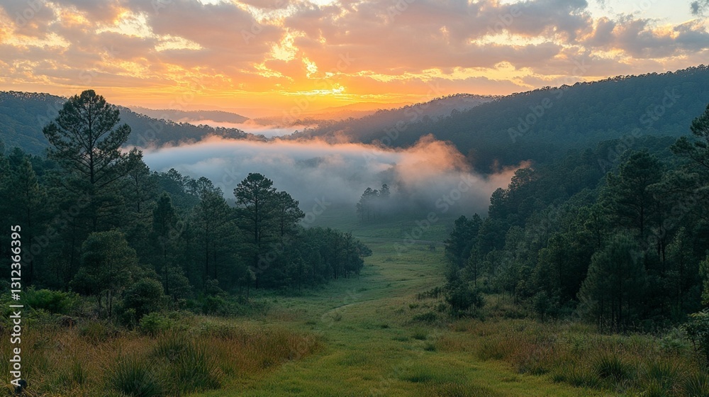 Fototapeta premium Foggy Forest 