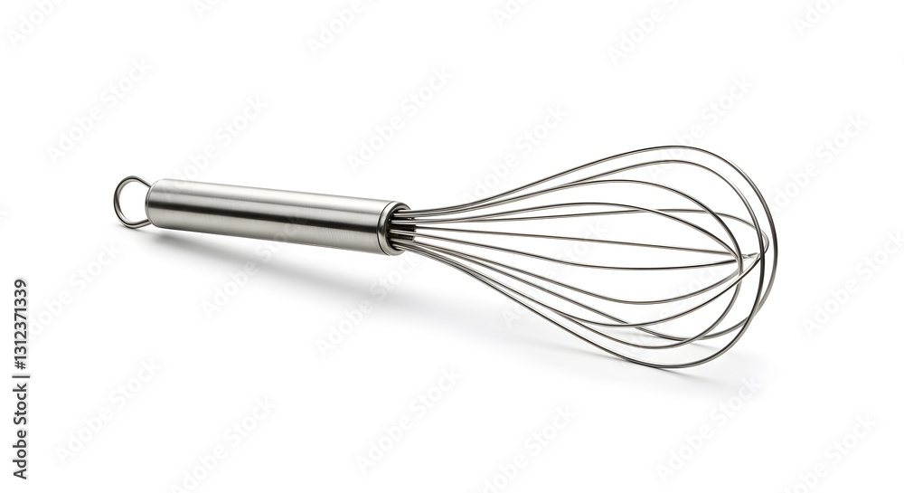 Stainless Steel Whisk Isolated on White for Baking and Cooking Stainless Steel Whisk Isolated on White for Baking and Cooking