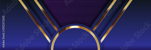 Abstract navy gold template background design