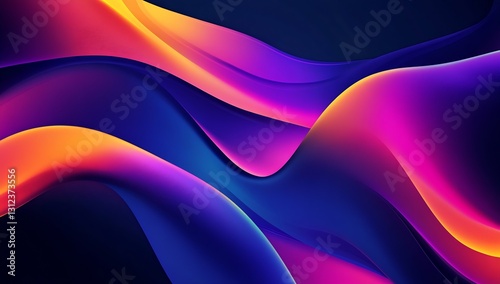 Elegant Pink and Blue Waves Creating a Mesmerizing Abstract Background : Generative AI