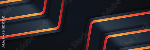 Abstract orange-red lines dark background design