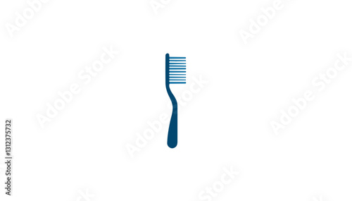 Blue toothbrush icon on transparent background.