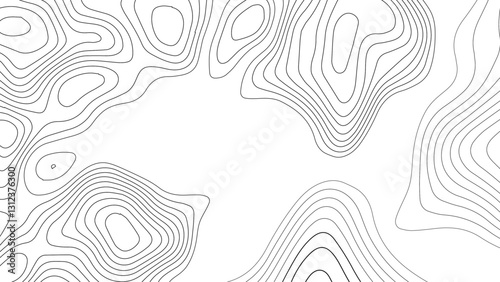 Topographic map contour background. Contour map vector. Map line of topography. Vector topographic map background. Business concept. Abstract vector illustration