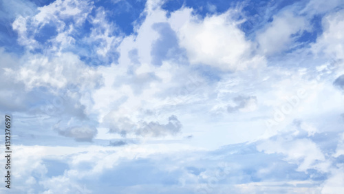 Sky, White clouds on blue background. Blue sky white clouds the day.