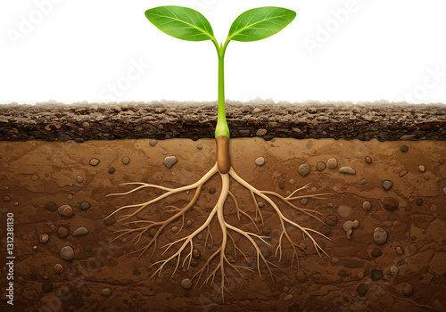 Seedling's Growth and Extensive Root System