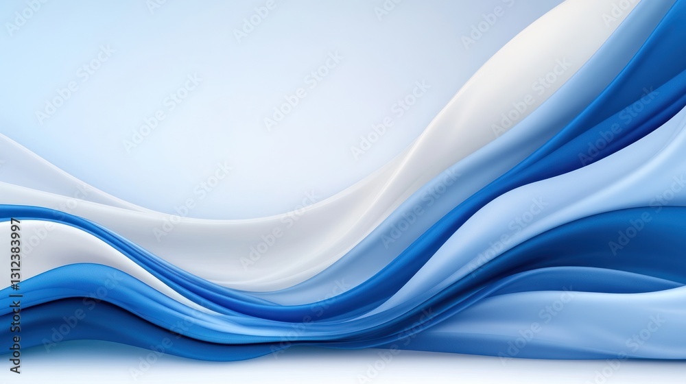 Obraz premium Abstract Blue and White Wave Abstract Background Design