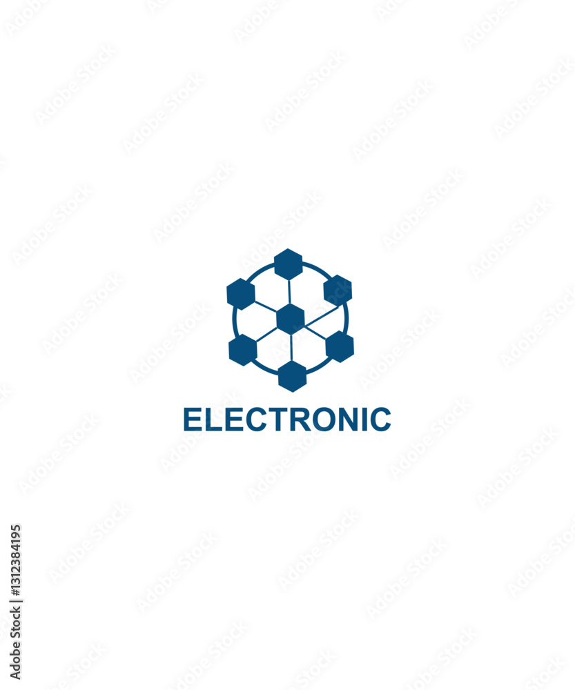 Digital electric tech logo, blue gear tech logo design Digital electric tech logo, blue gear tech logo design
