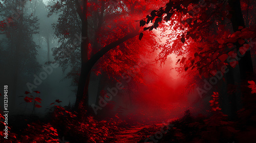 dark forest in the forest AI generative 