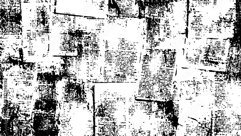 custom made wallpaper toronto digitalVector white and black newspaper paper grunge vintage old aged texture. Vintage grunge newspaper collage background. Newspaper with old grunge vintage unreadable paper texture background.