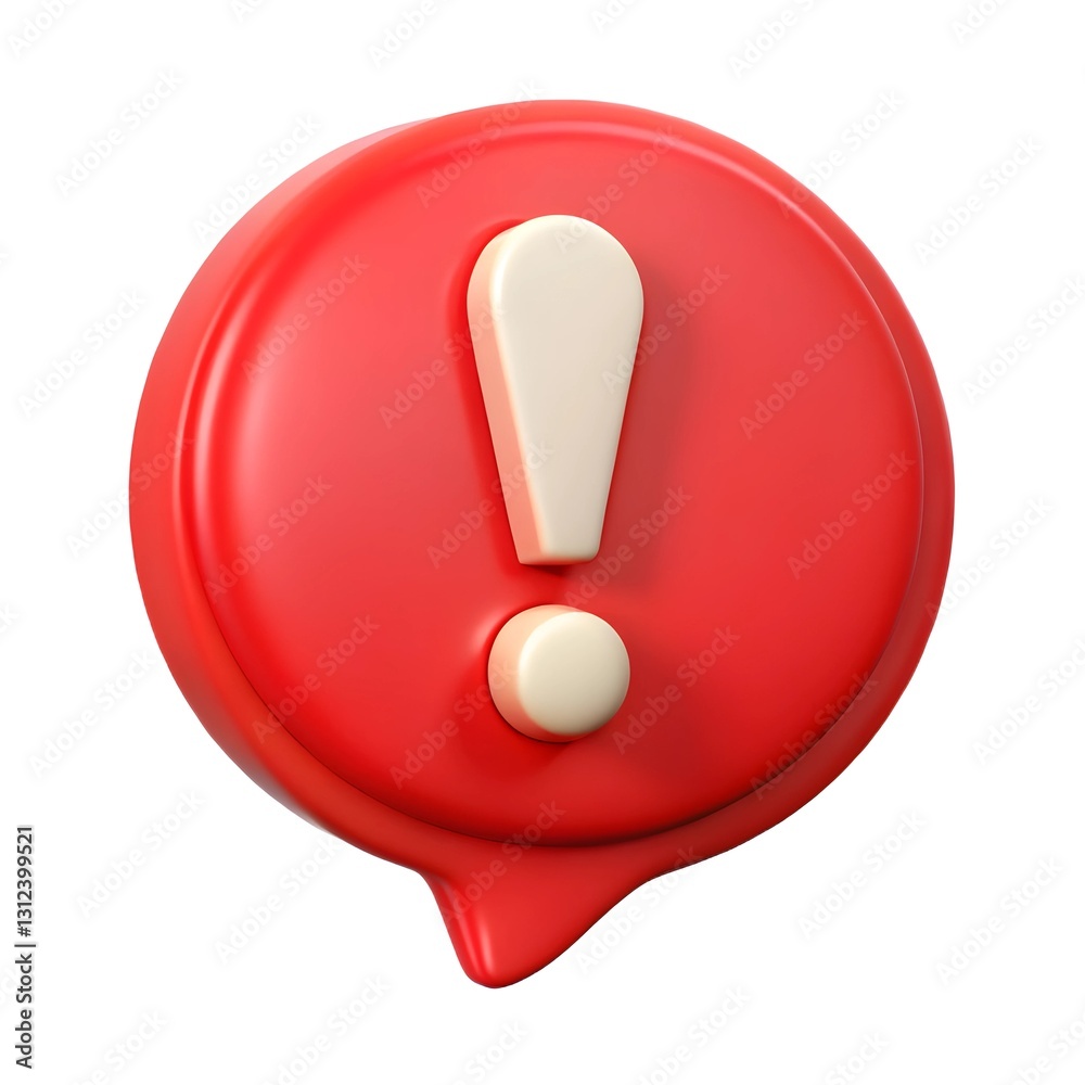 3D Red Exclamation Mark Icon. Red 3D Exclamation Mark. Red Exclamation Mark. 3D Red Exclamation Mark Icon. Red 3D Exclamation Mark. Red Exclamation Mark.