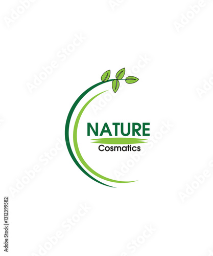 Nature cosmetics logo, Abstract nature logo icon vector design