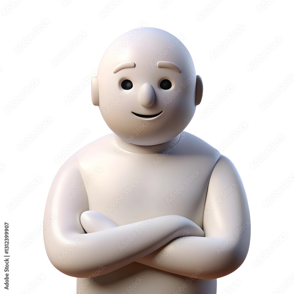 3D Animated Character with Arms Crossed. Confident 3D Animated Figure with Arms Folded. 3D Animated Character with Arms Crossed. Confident 3D Animated Figure with Arms Folded.