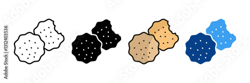 Bread Loaf Icon Set Multiple Style Collection