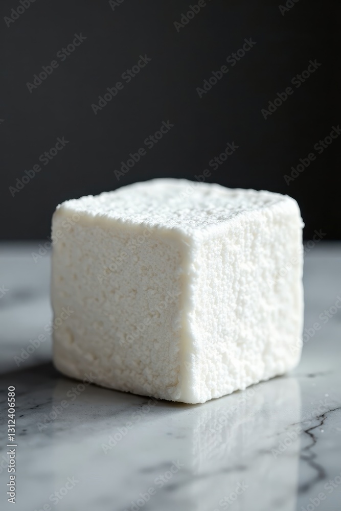 Single large marshmallow, pristine white, smooth surface , object, single Single large marshmallow, pristine white, smooth surface , object, single