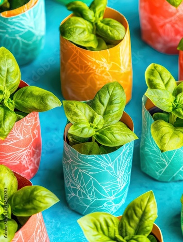 Fresh Produce and Fines Herbes in Decorative Flowerpot for Parties