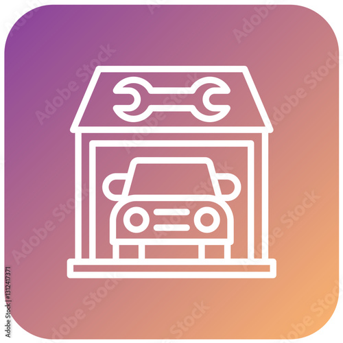 Vector Design Car Garage Icon Style