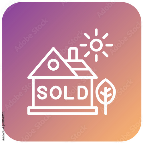 Vector Design House Sold Icon Style