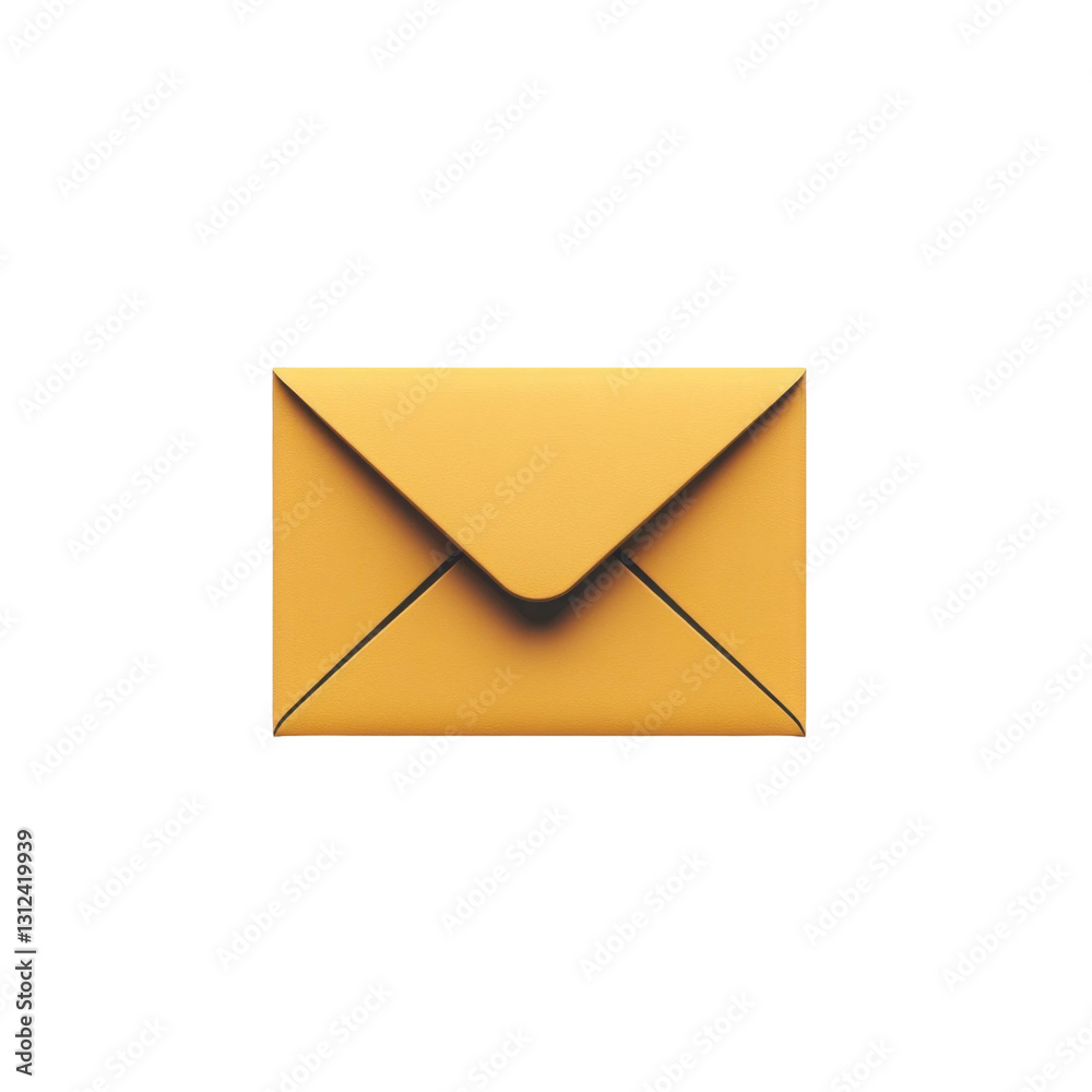 3D Render of a Closed Yellow Envelope Email Message Communication Concept 3D Render of a Closed Yellow Envelope Email Message Communication Concept