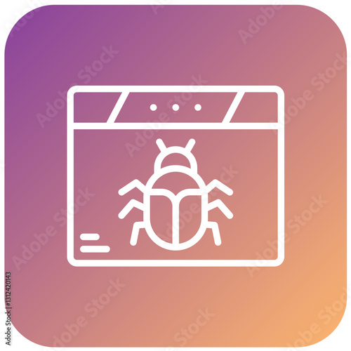 Vector Design Bug Icon Style