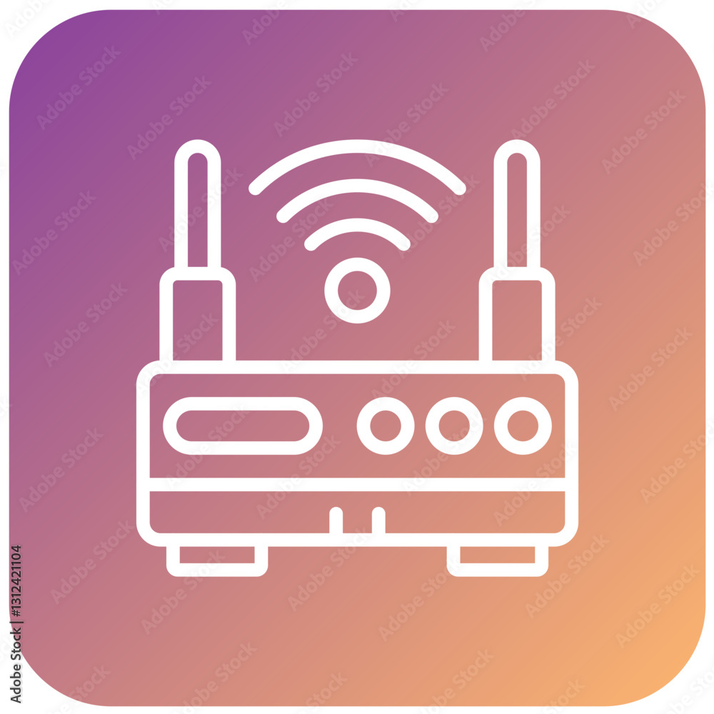 Vector Design Wifi Router Icon Style Vector Design Wifi Router Icon Style