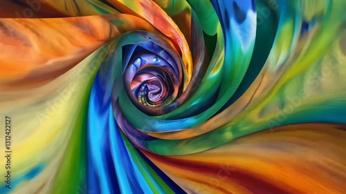 Bunte psychedelische Spiraloptik