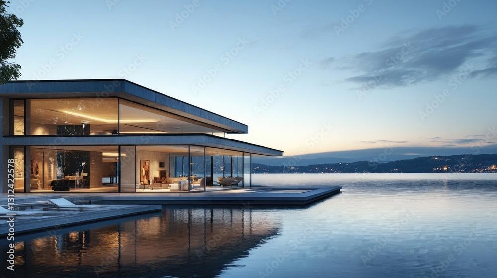 A luxurious waterfront mansion with a private dock, expansive glass walls, and a serene ocean backdrop --ar 16:9 --v 6.1 Job ID: 56ca48a6-9583-4cec-a823-1ae7c9044723 A luxurious waterfront mansion with a private dock, expansive glass walls, and a serene ocean backdrop --ar 16:9 --v 6.1 Job ID: 56ca48a6-9583-4cec-a823-1ae7c9044723