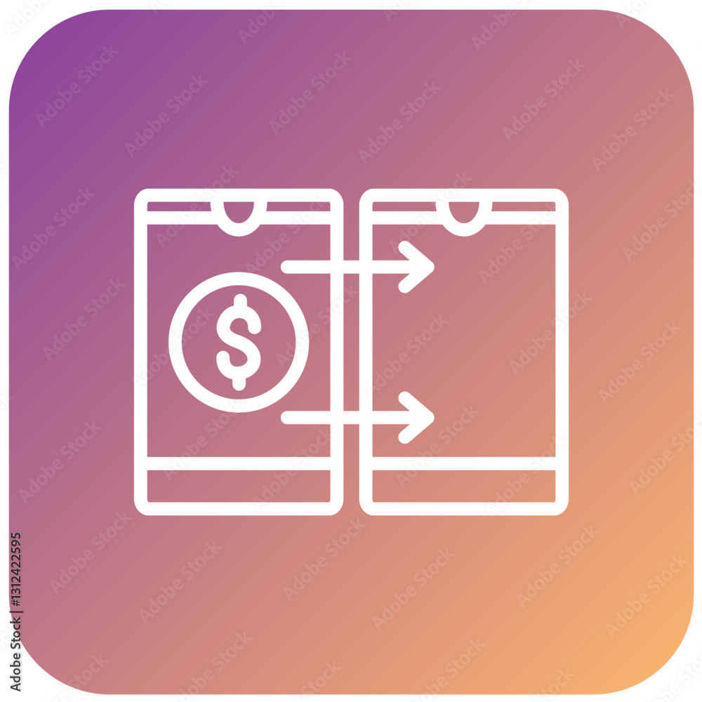 Vector Design Money Transfer Icon Style Vector Design Money Transfer Icon Style