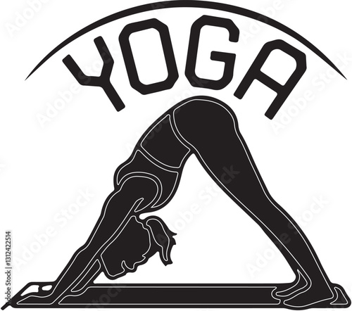 Simple and Stylish Yoga Illustration for Wellness and Fitness