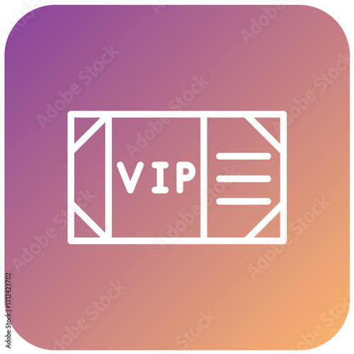 Vector Design VIP Pass Icon Style