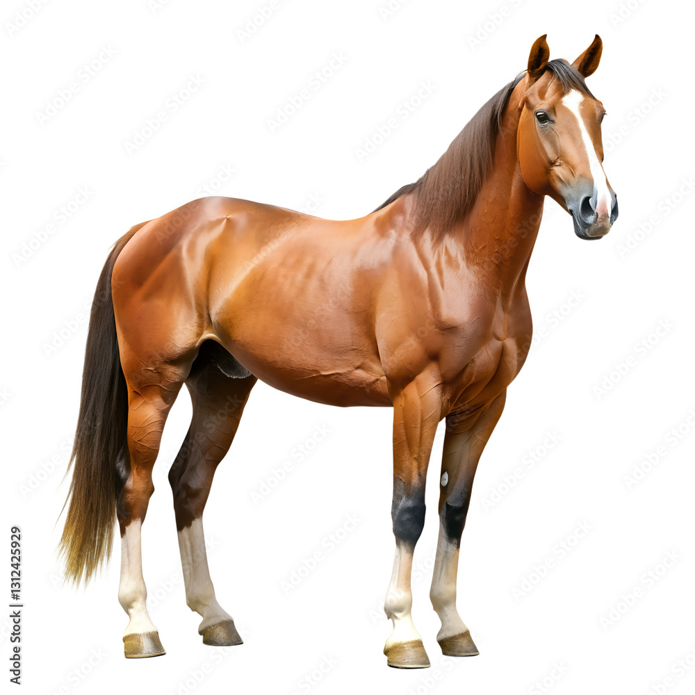 a beautiful Quarter horse , isolated on white background a beautiful Quarter horse , isolated on white background