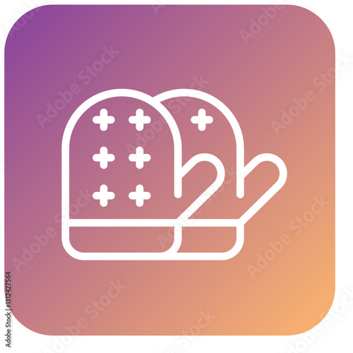 Vector Design Oven Mitt Icon Style