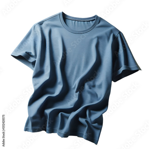 plain blue t-shirt isolated on white background