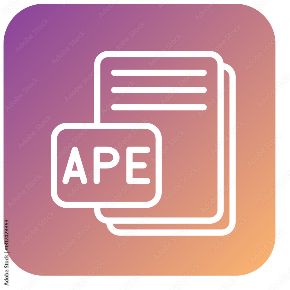 Vector Design APE Icon Style Vector Design APE Icon Style