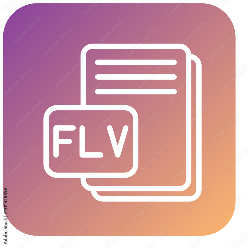 Vector Design FLV Icon Style Vector Design FLV Icon Style