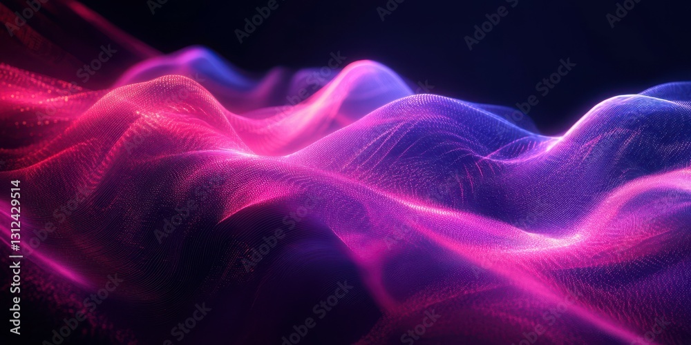 Swirling waves of vibrant colors create a dynamic abstract digital artwork in a dark setting Swirling waves of vibrant colors create a dynamic abstract digital artwork in a dark setting