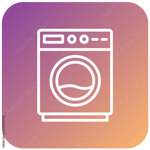 Vector Design Washing Machine Icon Style