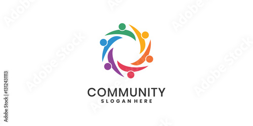 Community logo icon, social and network logo design template