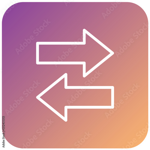 Vector Design Opposite Arrow Icon Style